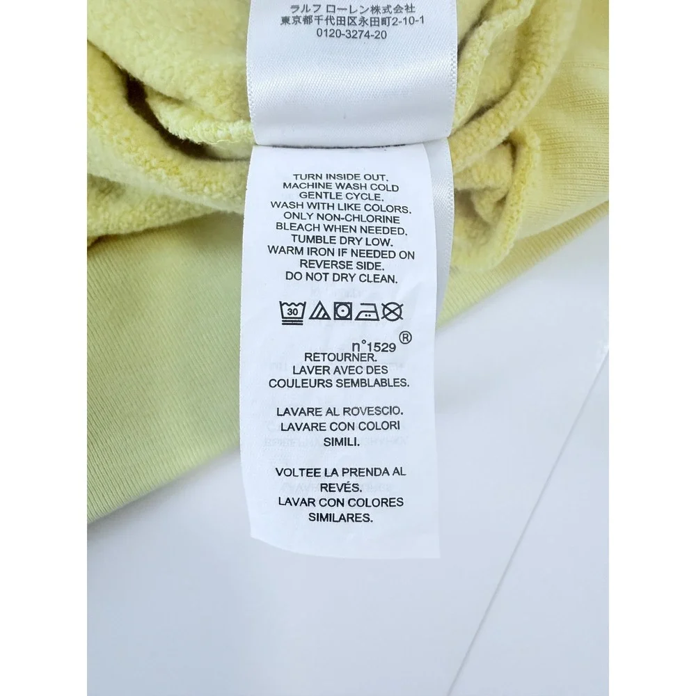 Polo Ralph Lauren Cotton Blend with Pockets Hoodie Yellow Size‎ M